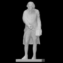 statue robert raikes scan famous man sculpture bronze philanthropist memorial 3d print model - Mito3D