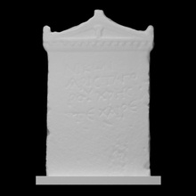 funerary stele nikon scan ancient sculpture limestone pediment inscription 3d print model - Mito3D