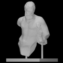 torse statue heracles analyse ancien sculpture marbre mythe 3d print model - Mito3D