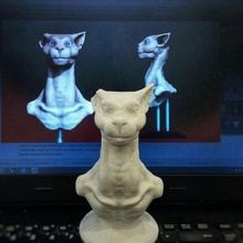 fantaisie sphinx buste chat statue personnage 3d print model - Mito3D