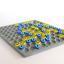 altıgen con tac tix oyun yazı tahtası oyunlar eğlence strateji 3d print model - Mito3D
