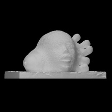 abstract sculpture scan face head modern portrait shell 3d print model - Mito3D