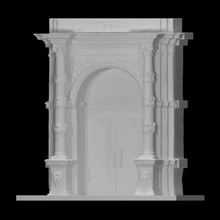 portón relieves columnas escanear arquitectura columna alivio 3d print model - Mito3D