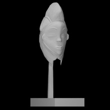 ritual máscara escanear África tallado cara escultura masculino tradicion 3d print model - Mito3D