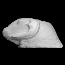sagrado RAM Dios amon escanear animal busto columna Egipto egipcio cabeza mitología templo religión caliza sacerdote 3dprint 3dscan cuerno patrimonio cultural 3d print model - Mito3D