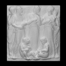 alivio laudado dominum salmo 150 4 10 escanear hembra figura música escultura Renacimiento masculino cantante 3d print model - Mito3D