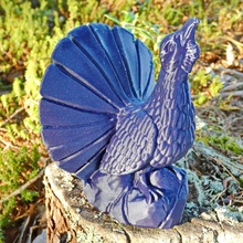 wood grouse animal bird sculpture statue trophy woodgrouse capercaillie metso 3d print model - Mito3D