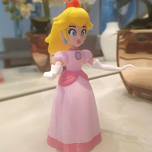 Princesa pêssego mario jogos multi color ventilador arte Nintendo action figure 3d print model - Mito3D