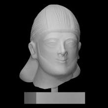 tête Masculin fervent analyse ancien casquette sculpture statue calcaire 3d print model - Mito3D