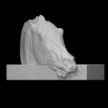 horse selene scan ancient animal beast goddess head sculpture marble parthenon 3d print model - Mito3D