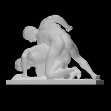 wrestlers scan roman sculpture bronze male nude copy wrestler sportsman 3d print model - Mito3D