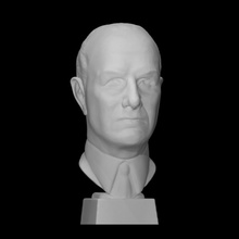 bust man scan head tie marble unknown partrait 3d print model - Mito3D