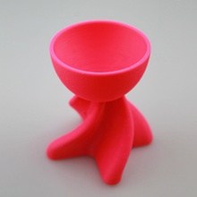 swirl egg cup & garden 3d print model - Mito3D