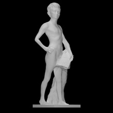 Garoto livro Varredura escultura estátua têmpora bronze advogado fibra vidro citar 3d print model - Mito3D