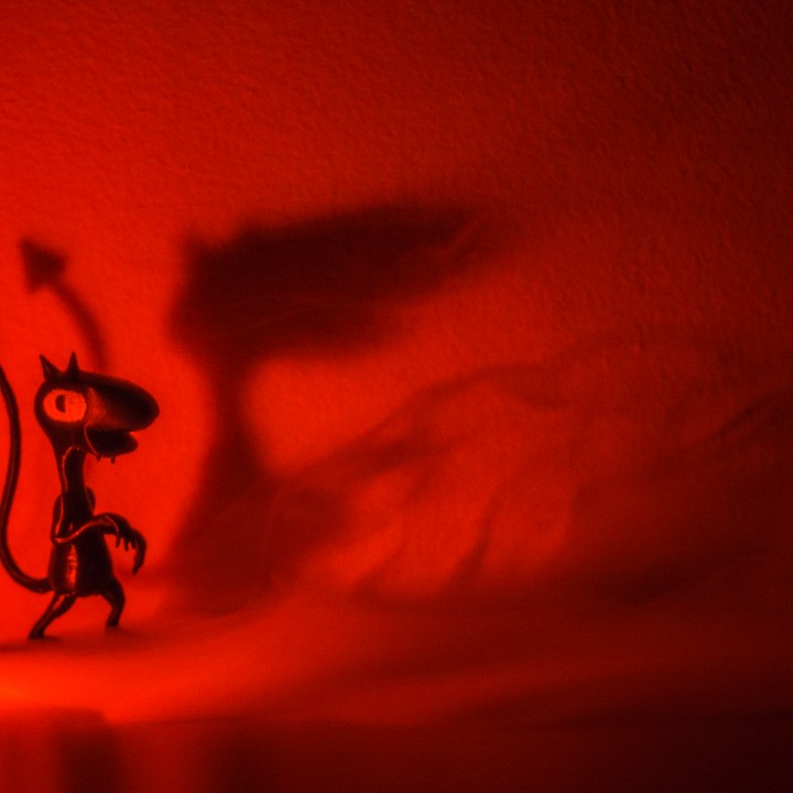 luci - disenchantment fan art demon cartoon dark lucifer shadow 3D print model - Mito3D