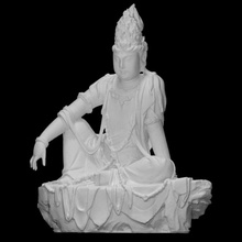 avalokiteeshvara bodhisattva water moon forme shuiyue guanyin analyse bouddhisme sculpture statue bois 3d print model - Mito3D