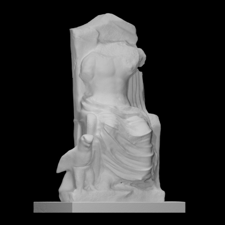 Zeus sentado trono Varredura antigo Águia Deus escultura estátua adoração mármore 3D print model - Mito3D