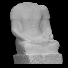 estátua amenhotep huy Varredura antigo Egito homem escultura sentado quartzito 3d print model - Mito3D