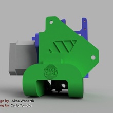 titã aero monte + ventilador duto fio alívio geeetech a30 a10 poupar partes resfriamento suporte 3d print model - Mito3D