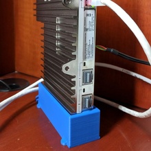 desktop stand zebra poh power distribution switch desk organization organize network 3d print model - Mito3D
