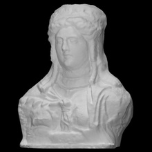 busto isis escanear diosa Adoración caliza 3d print model - Mito3D