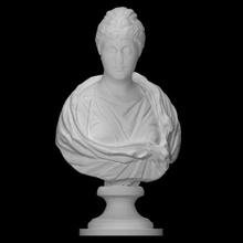 Büste Frau Scan Skulptur Marmor Vorhänge 3d print model - Mito3D