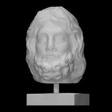 head asklepios scan ancient god hero portrait sculpture marble myth 3d print model - Mito3D
