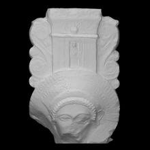 hatório pier capital Varredura antigo arquitetura deusa escultura adoração calcário alívio fragmento Hathor 3d print model - Mito3D