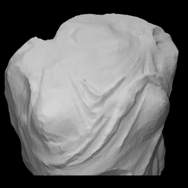 torso female scan ancient bust figure sculpture limestone 3D print model - Mito3D