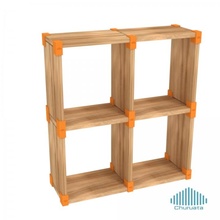 easy connectors & garden furniture modular shelf joints casa shelving muebles hogar haus conectores wohnung 3d print model - Mito3D