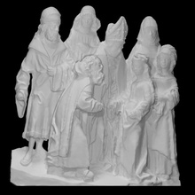 casamento virgem Varredura escultura Bíblia cena Maria Joseph carvalho 3d print model - Mito3D