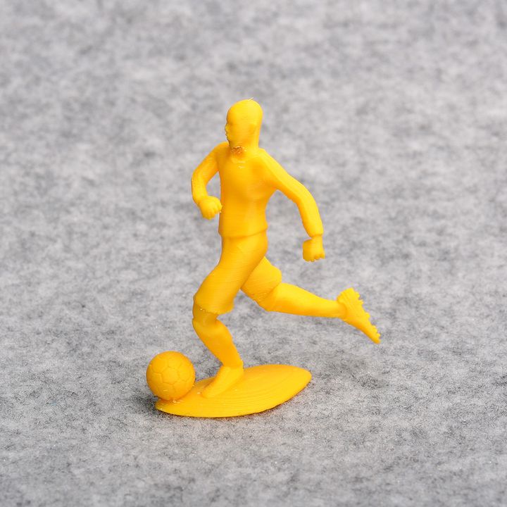 football player kicking ball fan art soccer 3D print model - Mito3D
