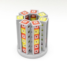 cilindrico cubo Collegare 4 giocattoli Giochi tavola gioco matematica 3d print model - Mito3D