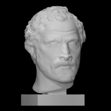 head demosthenes scan ancient portrait sculpture statue marble statesman 3d print model - Mito3D