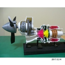 turbohélice motor negocio aeronave recto educación turbina engranaje impulso reducción directo 3d print model - Mito3D