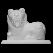 statue Lion analyse animal sculpture tombeau archaïque langue 3d print model - Mito3D