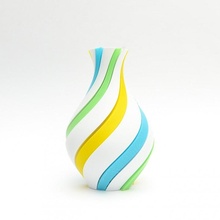 groover vase bottle container colour assembly color decor spiralize stripe 3d print model - Mito3D