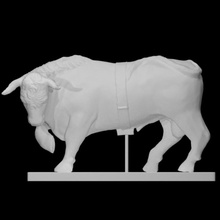 schwarz Stier Scan Tier Skulptur Statue Straße 3d print model - Mito3D