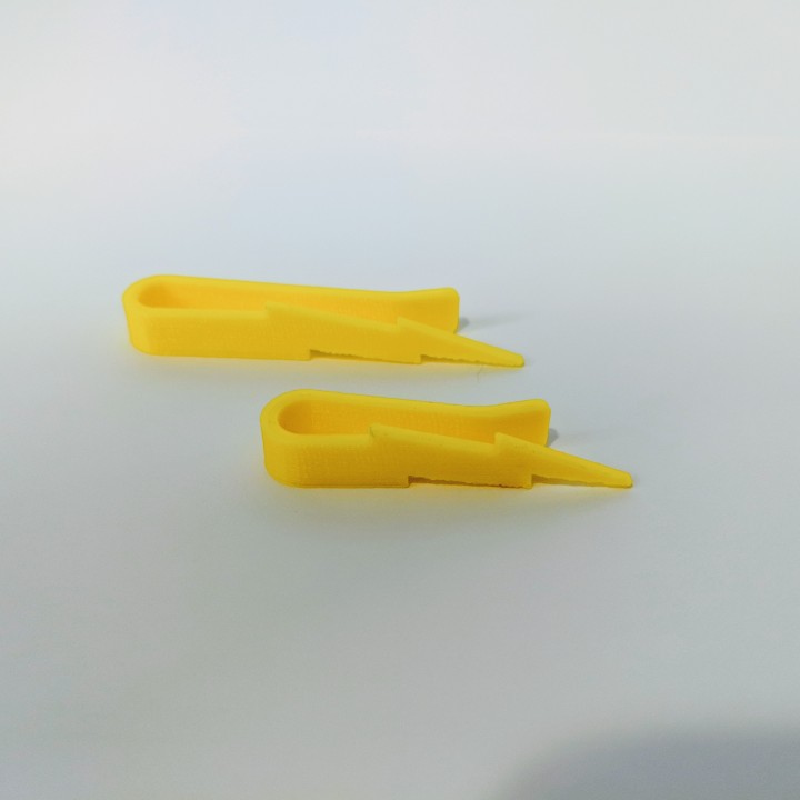 lighting bolt tiebar tie yellow tieclip menswear kearworks 3D print model - Mito3D