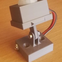 hc sr501 pir sensör durum kılıf açı binmek kriko bağlayıcı snap fit 3d print model - Mito3D