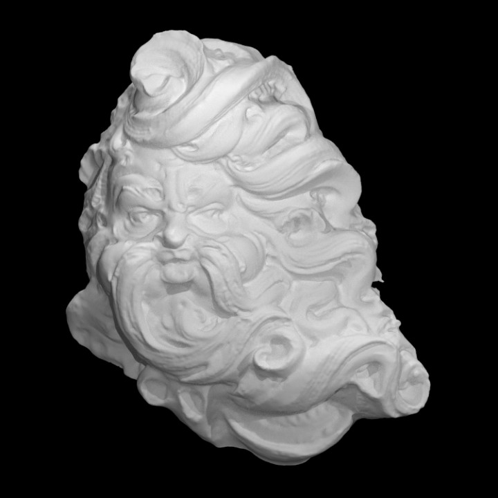 terra cotta italiano máscara escanear Arte tallado decoración escultura Italia 3dscan cerámica terracota arcilla capri 3D print model - Mito3D