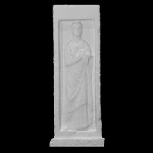 funerary stele woman scan ancient figure sculpture relief 3d print model - Mito3D