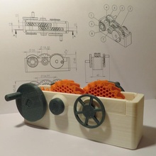 caixa velocidade Educação engrenagens alavanca estude Aprendendo montagem hélice engrenagem projeto movimento habitação MotionStudy 3d print model - Mito3D