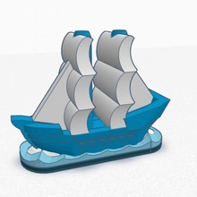 navio paleta colonos catan multimaterial expansão marinheiros mmu 3d print model - Mito3D