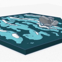 Wasser Insel 1 Palette Siedler catan Multimaterial Erweiterung Seeleute mmu 3d print model - Mito3D