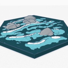 Wasser Insel 3 Palette Siedler catan Multimaterial Erweiterung Seeleute mmu 3d print model - Mito3D