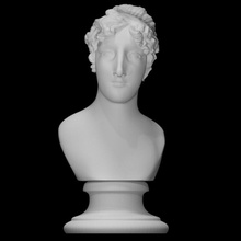 bust woman scan face hair head portrait sculpture statue 3d print model - Mito3D