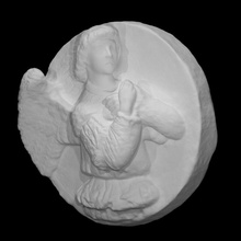 annunciation roundel scan jesus sculpture angel bible mary relief yeshua 3d print model - Mito3D