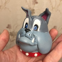 pointe chien Tom Jerry dessin animé tête bouledogue 3d print model - Mito3D