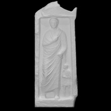 grave stele scan figure sculpture statue marble male relief funerary slave 3d print model - Mito3D